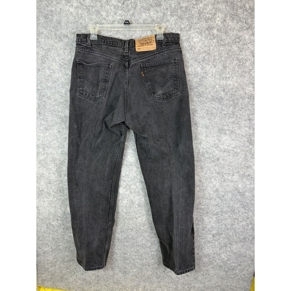 Vintage Levi's Jeans Mens 34 Orange Tab 90s Denim Made In USA Black Baggy